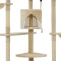 vidaXL Katzen-Kratzbaum Sisal 203 cm Beige und Weiß vidaXL Katzen-Kratzbaum Sisal 203 cm Beige und Weiß
