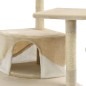 vidaXL Katzen-Kratzbaum Sisal 203 cm Beige und Weiß vidaXL Katzen-Kratzbaum Sisal 203 cm Beige und Weiß
