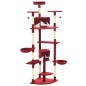 vidaXL Katzen-Kratzbaum mit Sisal-Kratzsäulen 203 cm Rot und Weiß vidaXL Katzen-Kratzbaum mit Sisal-Kratzsäulen 203 cm Rot und Weiß