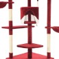 vidaXL Katzen-Kratzbaum mit Sisal-Kratzsäulen 203 cm Rot und Weiß vidaXL Katzen-Kratzbaum mit Sisal-Kratzsäulen 203 cm Rot und Weiß