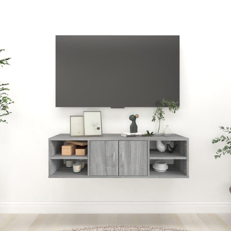 vidaXL Wandregal Grau Sonoma 102x30x29 cm Holzwerkstoff vidaXL Wandregal Grau Sonoma 102x30x29 cm Holzwerkstoff