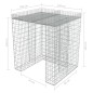 vidaXL Gabionenwand für Mülltonne Verzinkter Stahl 110x100x130 cm vidaXL Gabionenwand für Mülltonne Verzinkter Stahl 110x100x130 cm