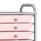vidaXL Schubladenwagen mit 10 Schubladen Ombre Rosa Kunststoff vidaXL Schubladenwagen mit 10 Schubladen Ombre Rosa Kunststoff