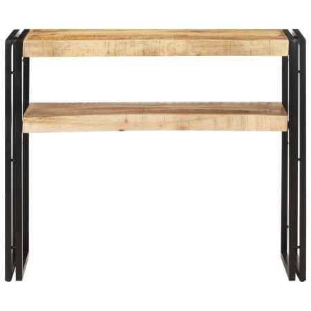 vidaXL Konsolentisch 90x30x75 cm Raues Mangoholz