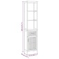 vidaXL Badschrank 42x29x182 cm Massivholz Nussbaum vidaXL Badschrank 42x29x182 cm Massivholz Nussbaum