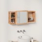 vidaXL Spiegelschrank 80x17x34 cm Massivholz Nussbaum vidaXL Spiegelschrank 80x17x34 cm Massivholz Nussbaum