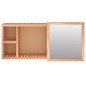 vidaXL Spiegelschrank 80x17x34 cm Massivholz Nussbaum vidaXL Spiegelschrank 80x17x34 cm Massivholz Nussbaum
