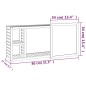 vidaXL Spiegelschrank 80x17x34 cm Massivholz Nussbaum vidaXL Spiegelschrank 80x17x34 cm Massivholz Nussbaum