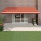 vidaXL Markise Einziehbar Orange und Braun 5x3 m Stoff und Aluminium vidaXL Markise Einziehbar Orange und Braun 5x3 m Stoff und Aluminium