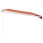 vidaXL Markise Einziehbar Orange und Braun 5x3 m Stoff und Aluminium vidaXL Markise Einziehbar Orange und Braun 5x3 m Stoff und Aluminium