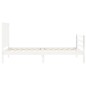 vidaXL Massivholzbett mit Kopfteil Weiß 100x200 cm vidaXL Massivholzbett mit Kopfteil Weiß 100x200 cm