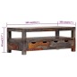 vidaXL Couchtisch Grau 100×50×40 cm Massivholz vidaXL Couchtisch Grau 100×50×40 cm Massivholz