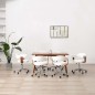 vidaXL Drehbare Esszimmerstühle 6 Stk. Weiß Bugholz und Kunstleder vidaXL Drehbare Esszimmerstühle 6 Stk. Weiß Bugholz und Kunstleder