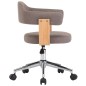 vidaXL Drehbare Esszimmerstühle 4 Stk. Taupe Bugholz und Stoff vidaXL Drehbare Esszimmerstühle 4 Stk. Taupe Bugholz und Stoff