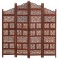 vidaXL 4-tlg. Raumteiler Handgeschnitzt Braun 160×165 cm Mangoholz vidaXL 4-tlg. Raumteiler Handgeschnitzt Braun 160×165 cm Mangoholz