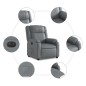 vidaXL Relaxsessel Elektrisch Grau Kunstleder vidaXL Relaxsessel Elektrisch Grau Kunstleder
