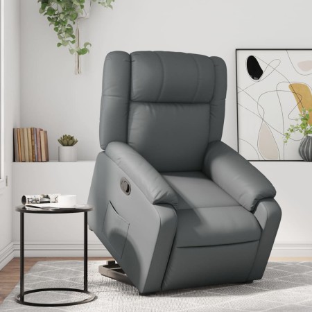 vidaXL Relaxsessel mit Aufstehhilfe Grau Kunstleder
