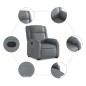vidaXL Relaxsessel mit Aufstehhilfe Grau Kunstleder vidaXL Relaxsessel mit Aufstehhilfe Grau Kunstleder