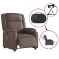 vidaXL Massagesessel Elektrisch Braun Kunstleder vidaXL Massagesessel Elektrisch Braun Kunstleder