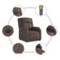 vidaXL Massagesessel Elektrisch Braun Kunstleder vidaXL Massagesessel Elektrisch Braun Kunstleder