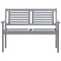 vidaXL 2-Sitzer-Gartenbank mit Auflage 120 cm Grau Eukalyptusholz vidaXL 2-Sitzer-Gartenbank mit Auflage 120 cm Grau Eukalyptusholz