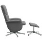 vidaXL Massagesessel mit Fußhocker Dunkelgrau Stoff vidaXL Massagesessel mit Fußhocker Dunkelgrau Stoff