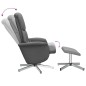vidaXL Massagesessel mit Fußhocker Dunkelgrau Stoff vidaXL Massagesessel mit Fußhocker Dunkelgrau Stoff