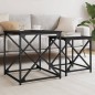 vidaXL Satztische 2 Stk. Schwarz Holzwerkstoff vidaXL Satztische 2 Stk. Schwarz Holzwerkstoff