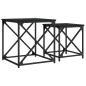 vidaXL Satztische 2 Stk. Schwarz Holzwerkstoff vidaXL Satztische 2 Stk. Schwarz Holzwerkstoff