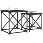 vidaXL Satztische 2 Stk. Schwarz Holzwerkstoff vidaXL Satztische 2 Stk. Schwarz Holzwerkstoff