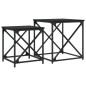 vidaXL Satztische 2 Stk. Schwarz Holzwerkstoff vidaXL Satztische 2 Stk. Schwarz Holzwerkstoff