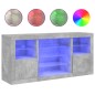 vidaXL Sideboard mit LED-Leuchten Betongrau 142,5x37x67 cm vidaXL Sideboard mit LED-Leuchten Betongrau 142,5x37x67 cm