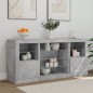 vidaXL Sideboard mit LED-Leuchten Betongrau 142,5x37x67 cm vidaXL Sideboard mit LED-Leuchten Betongrau 142,5x37x67 cm