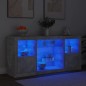 vidaXL Sideboard mit LED-Leuchten Betongrau 142,5x37x67 cm vidaXL Sideboard mit LED-Leuchten Betongrau 142,5x37x67 cm