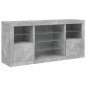 vidaXL Sideboard mit LED-Leuchten Betongrau 142,5x37x67 cm vidaXL Sideboard mit LED-Leuchten Betongrau 142,5x37x67 cm