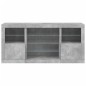 vidaXL Sideboard mit LED-Leuchten Betongrau 142,5x37x67 cm vidaXL Sideboard mit LED-Leuchten Betongrau 142,5x37x67 cm