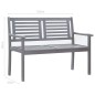 vidaXL 2-Sitzer-Gartenbank mit Auflage 120 cm Grau Eukalyptusholz vidaXL 2-Sitzer-Gartenbank mit Auflage 120 cm Grau Eukalyptusholz