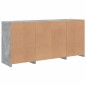 vidaXL Sideboard mit LED-Leuchten Betongrau 142,5x37x67 cm vidaXL Sideboard mit LED-Leuchten Betongrau 142,5x37x67 cm
