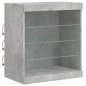 vidaXL Sideboard mit LED-Leuchten Betongrau 142,5x37x67 cm vidaXL Sideboard mit LED-Leuchten Betongrau 142,5x37x67 cm
