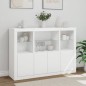 vidaXL Sideboards mit LED-Leuchten 3 Stk. Weiß Holzwerkstoff vidaXL Sideboards mit LED-Leuchten 3 Stk. Weiß Holzwerkstoff