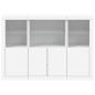 vidaXL Sideboards mit LED-Leuchten 3 Stk. Weiß Holzwerkstoff vidaXL Sideboards mit LED-Leuchten 3 Stk. Weiß Holzwerkstoff