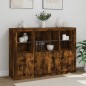 vidaXL Sideboards mit LED-Leuchten 3 Stk. Räuchereiche Holzwerkstoff vidaXL Sideboards mit LED-Leuchten 3 Stk. Räuchereiche Holzwerkstoff