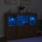 vidaXL Sideboards mit LED-Leuchten 3 Stk. Braun Eichen-Optik vidaXL Sideboards mit LED-Leuchten 3 Stk. Braun Eichen-Optik