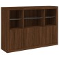 vidaXL Sideboards mit LED-Leuchten 3 Stk. Braun Eichen-Optik vidaXL Sideboards mit LED-Leuchten 3 Stk. Braun Eichen-Optik