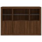 vidaXL Sideboards mit LED-Leuchten 3 Stk. Braun Eichen-Optik vidaXL Sideboards mit LED-Leuchten 3 Stk. Braun Eichen-Optik