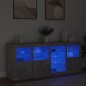vidaXL Sideboard mit LED-Leuchten Betongrau 164x37x67 cm vidaXL Sideboard mit LED-Leuchten Betongrau 164x37x67 cm