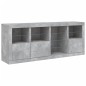 vidaXL Sideboard mit LED-Leuchten Betongrau 164x37x67 cm vidaXL Sideboard mit LED-Leuchten Betongrau 164x37x67 cm