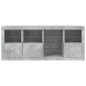 vidaXL Sideboard mit LED-Leuchten Betongrau 164x37x67 cm vidaXL Sideboard mit LED-Leuchten Betongrau 164x37x67 cm