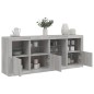 vidaXL Sideboard mit LED-Leuchten Grau Sonoma 164x37x67 cm vidaXL Sideboard mit LED-Leuchten Grau Sonoma 164x37x67 cm