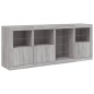 vidaXL Sideboard mit LED-Leuchten Grau Sonoma 164x37x67 cm vidaXL Sideboard mit LED-Leuchten Grau Sonoma 164x37x67 cm